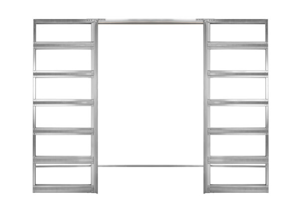 Glas Innenwand-Schiebetürsystem ECLISSE SYNTESIS LINE Doppelflügel Trockenbau (Spachtelkanten, keine Zarge erforderlich) – Bild 2